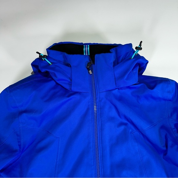 Obermeyer insulated ski jacket women’s snow coat chevron stripes size 8 blue - Picture 5 of 15